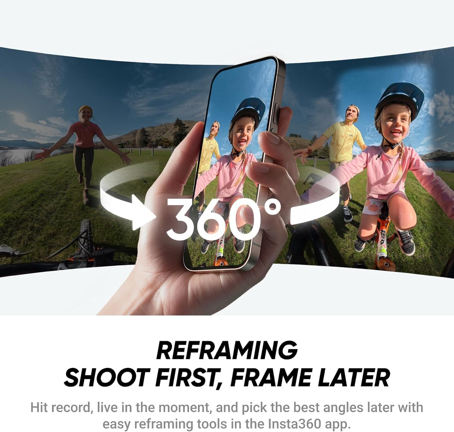 Insta360 X4 Air Starter Bundle - Lightweight 165g 8K 360 Camera, Invisible Selfie Stick, Replaceable Lenses, Shoot First & Frame Later, Built-in Wind Guard, FlowState Stabilization, AI-Powered App