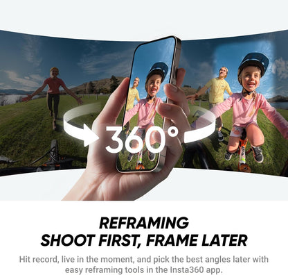 Insta360 X4 Air Starter Bundle - Lightweight 165g 8K 360 Camera, Invisible Selfie Stick, Replaceable Lenses, Shoot First & Frame Later, Built-in Wind Guard, FlowState Stabilization, AI-Powered App