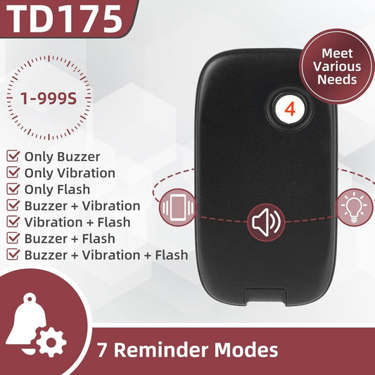 Retekess TD175 Restaurant Pager System, Restaurant Buzzer Pagers with Vibration, Mute Keyboard,3280ft Long Range,16 Beepers for Church, Nursery, Food Truck