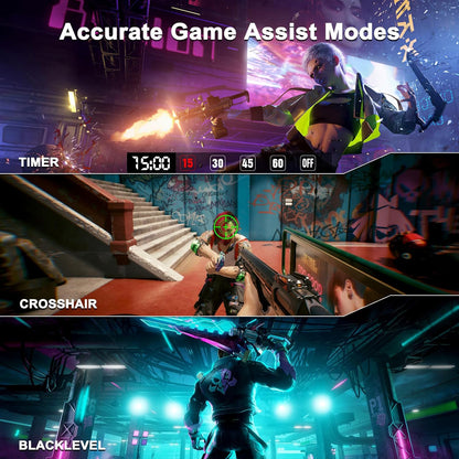 SANSUI 27 Inch WQHD 2560 x 1440P Gaming Monitor 180Hz/144Hz 1ms Fast IPS 2K Computer Monitor, HDMI 2.0 x2 | DP 1.2 x2 | VESA Mount, 120% sRGB HDR Eye Care Metal Stand(ES-G27F2Q DP Cable Included)