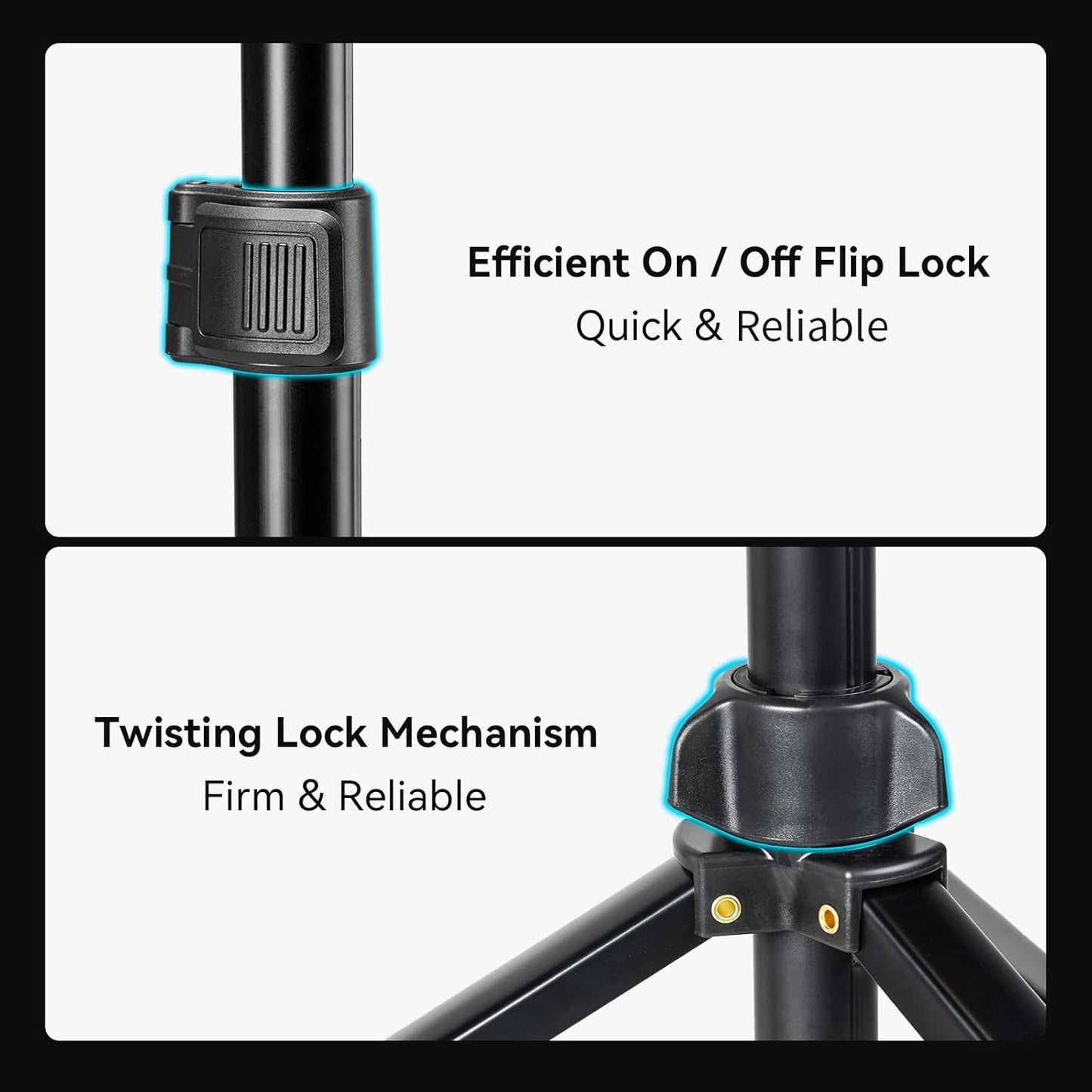 SMALLRIG 78.7"/ 200cm Light Stand Photography Tripod, Max Load 4kg, Compact Lightstand for Reflector, Ring Light, Small Softbox and COB Light, Umbrellas, Folded Size 22"/ 56cm RA-S200-4379