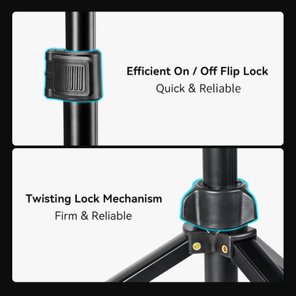 SMALLRIG 78.7"/ 200cm Light Stand Photography Tripod, Max Load 4kg, Compact Lightstand for Reflector, Ring Light, Small Softbox and COB Light, Umbrellas, Folded Size 22"/ 56cm RA-S200-4379