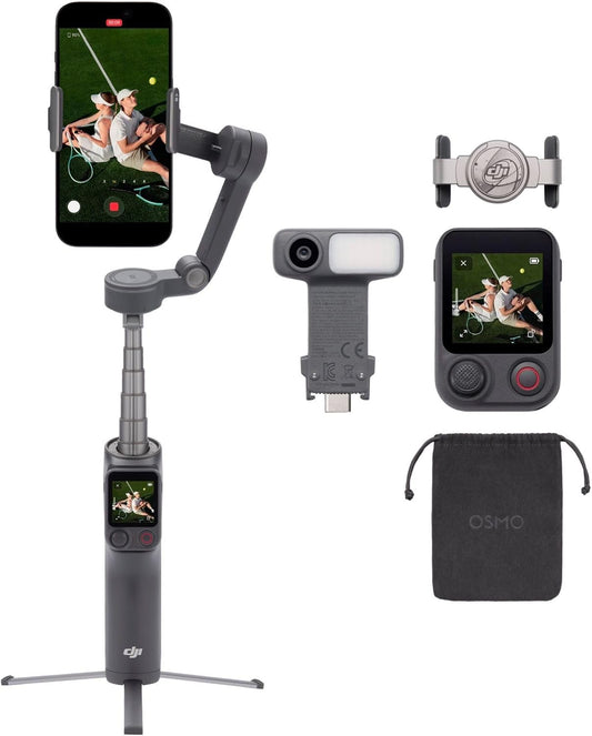 Osmo Mobile 8P Gimbal Stabilizer for iPhone & Android, Tracking Module, Remote Controller, Native Tracking, Built-in Extension Rod & Tripod, 10h Battery, 3-Axis Stabilization, Phone Gimbal