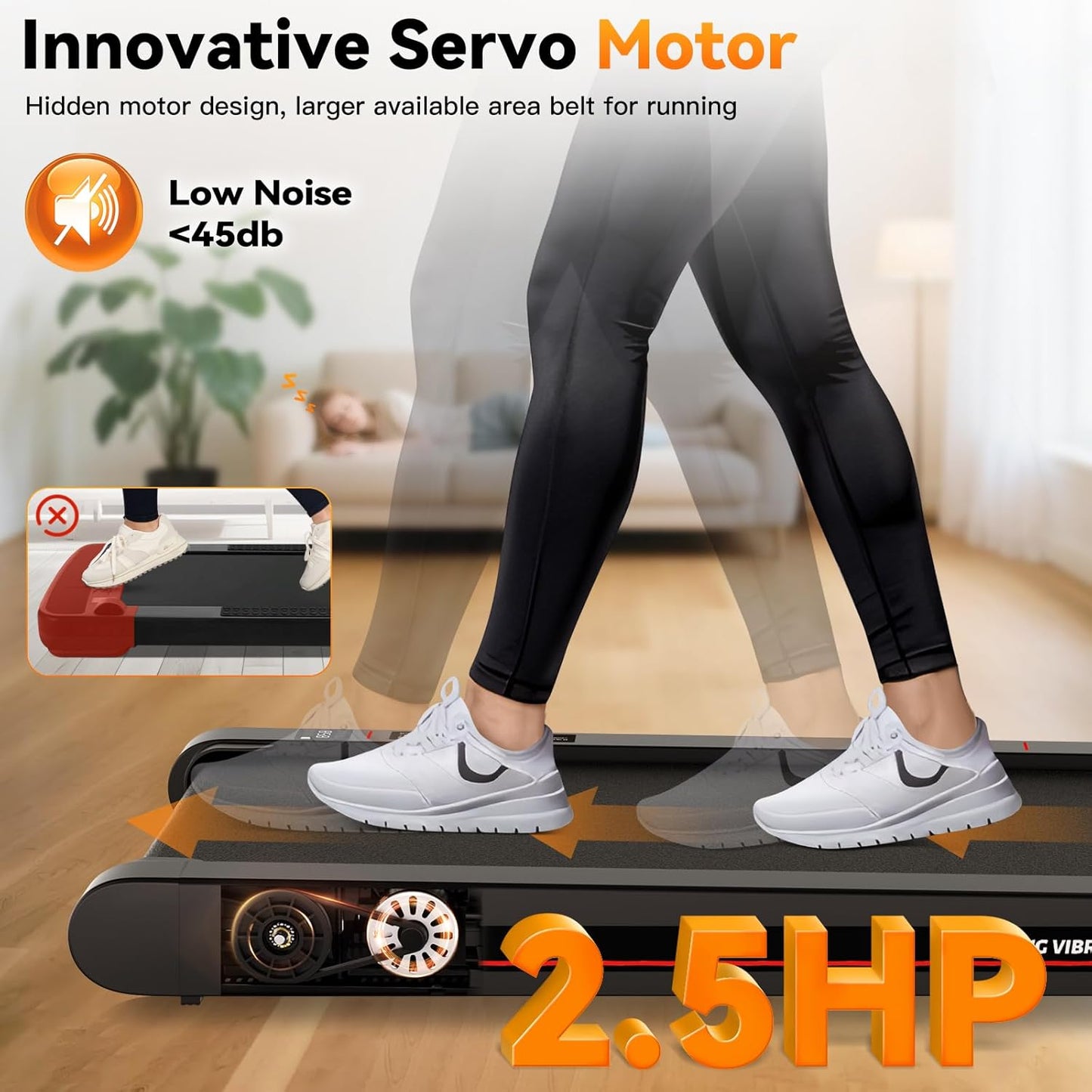 Sperax 4 in 1 Walking Vibration Pad Treadmill, Walking Treadmill Pad for Home with Remote Control and APP